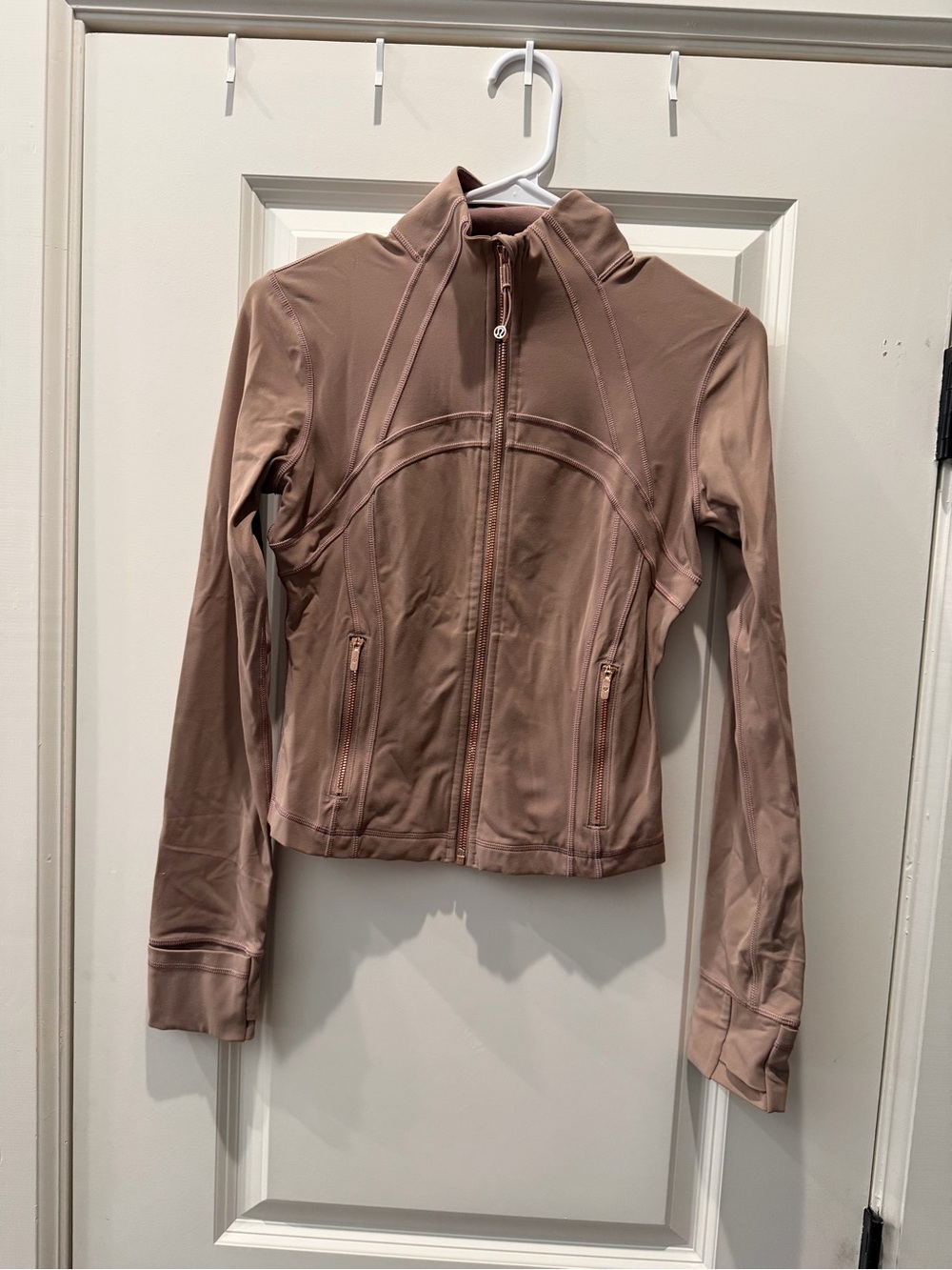 Lululemon Define Cropped Jacket Nulu Ashen Rose/Rose Gold Sz 6